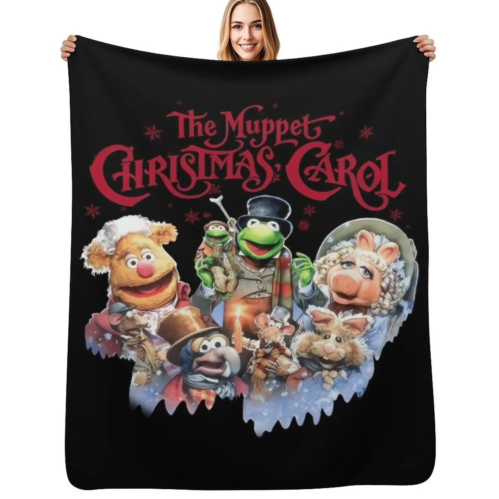 

90S Mup.pets Christmas Carol Throw Blanket Fashion Sofas manga Furry Soft Plush Plaid Blankets