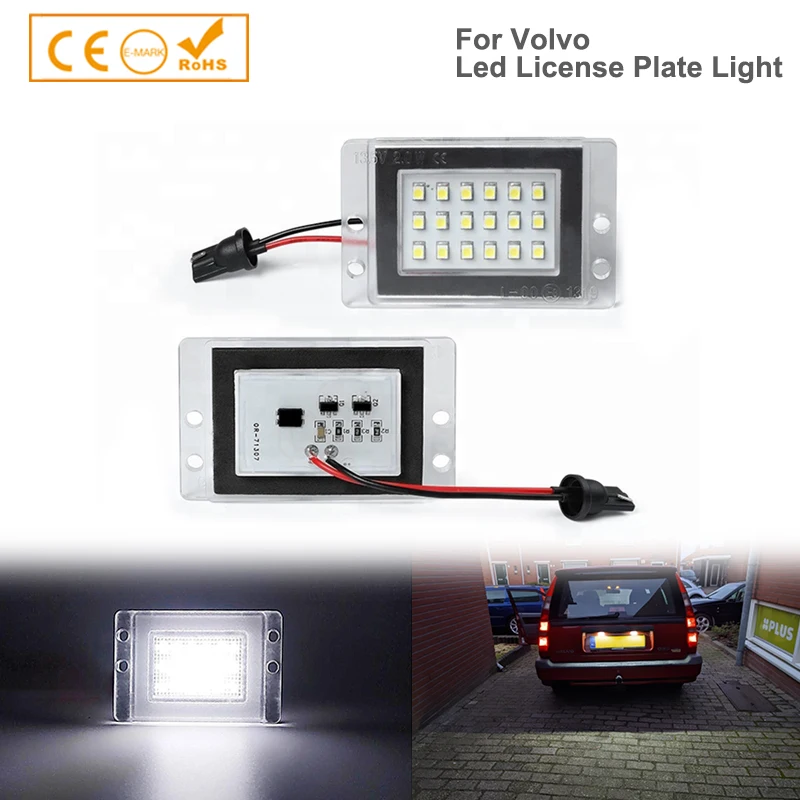 

2pcs Error Free Auto lighting For Volvo 850 855 V70 XC 97-00 SMD LED license Number Plate Light Automotive Led Bulbs Car-Styling