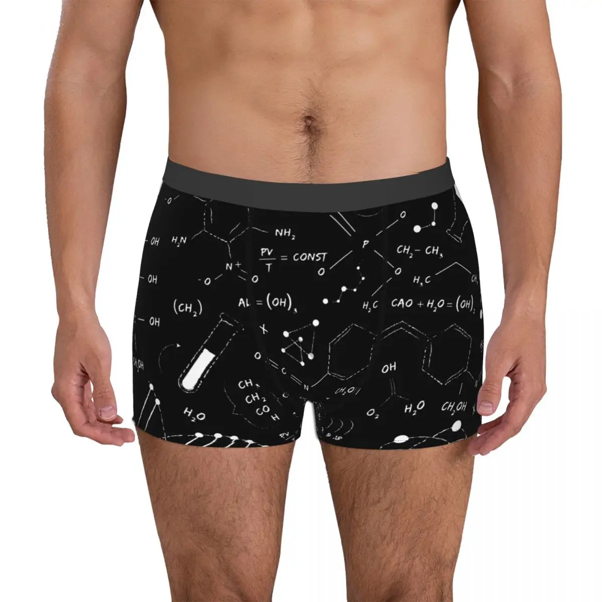 Black Board Chemistry Chemist Science Scientist Underpants Cotton Panties Man Underwear Ventilate Shorts Boxer Briefs