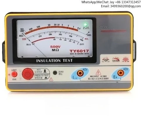 

Pointer Type Insulation Resistance Tester TY6017 TY6018 TY6045 Megohmmeter Voltmeter Ground Resistance Meter