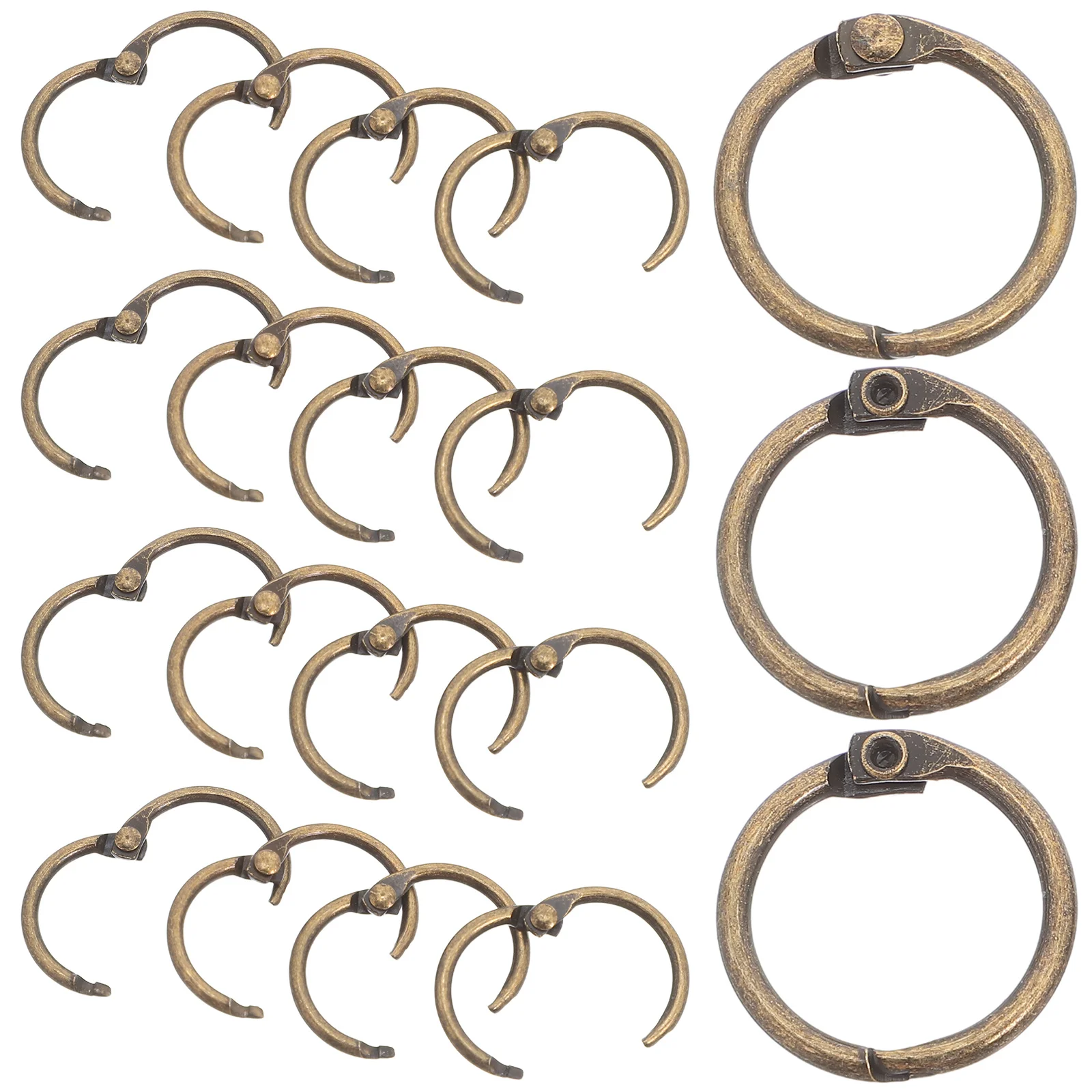 50pcs : Openable Metal Binder Rings For Notebooks Journals Planners Scrapbooks Index Cards Photo Albums Loose Leaf Organization