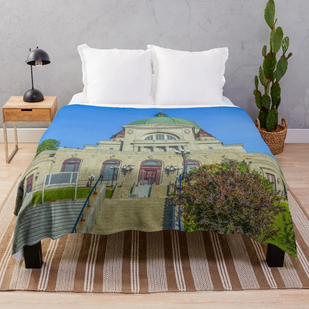 

Saint Joseph Oratory Montreal Canada Throw Blanket Bed Fashionable warm winter anime Blankets