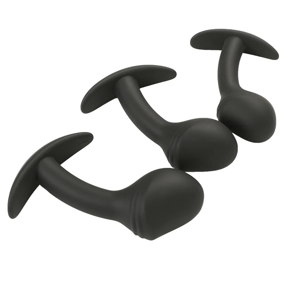 3 Size Dildo Anal Butt Plugs G Spot Stimulation Anal Plug Safe Silicone Unisex Wearable Stopper Adults Sex Toys for Men/Women