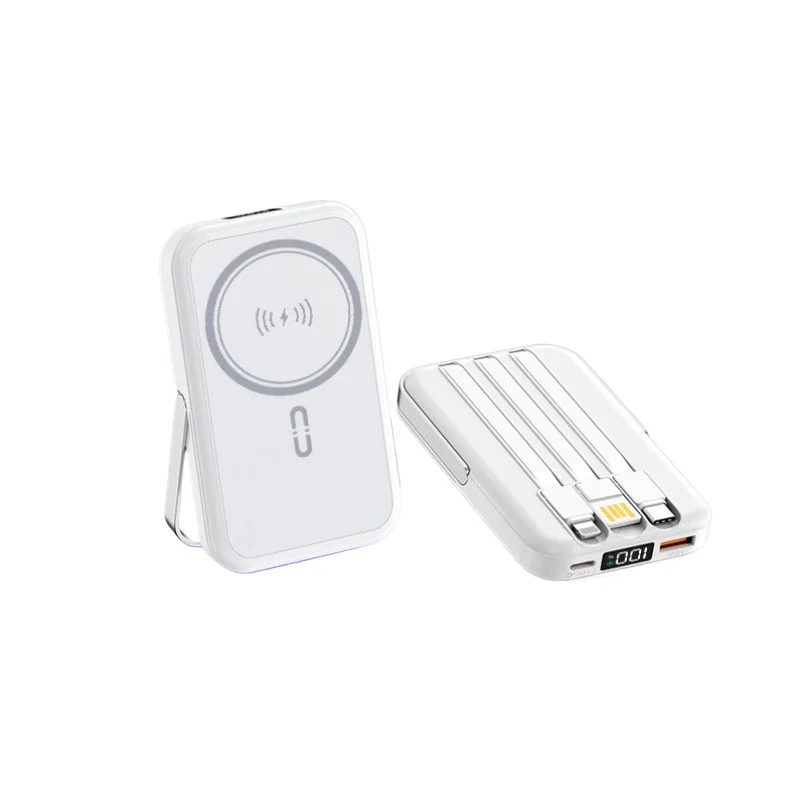 22.5W 10000mAh Magnetic Wireless Power Bank with Built-in Cable Stand Super Fast Charging Mobile Power