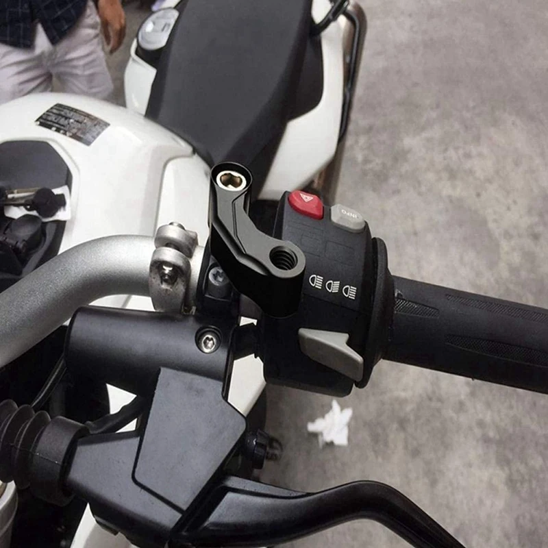NCSMT Aluminium Motorcycle Mirror Extenders Set Mirror Riser Extend Adapter Extender for Enhanced Rear View