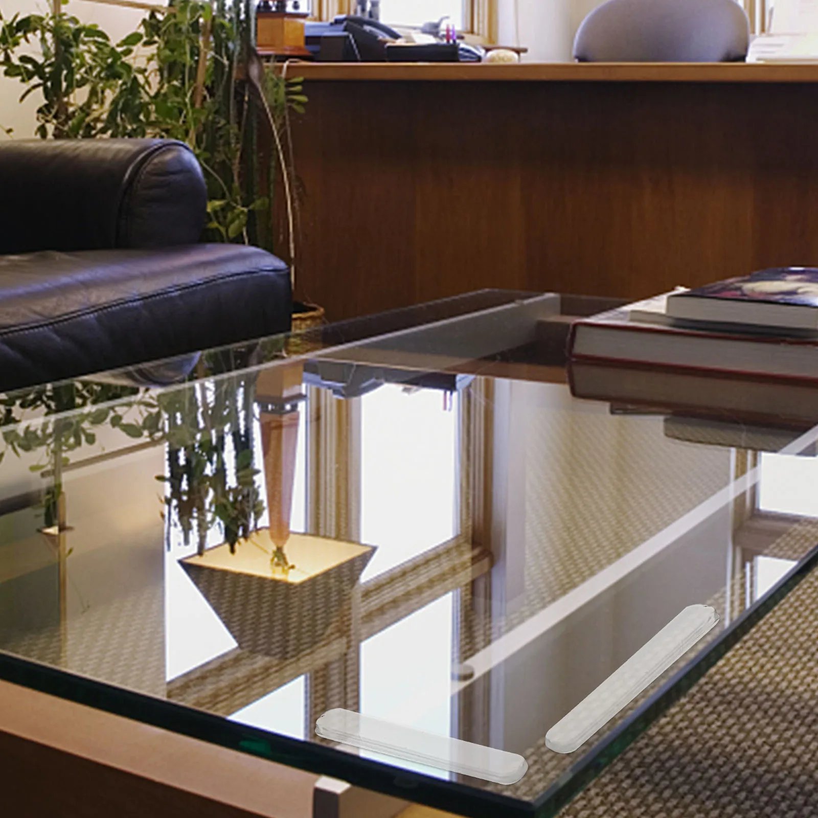 

2 Sheets Silicone Door Knob Protector Self-Adhesive Transparent Shield Wall Guard For Home Office Hotel Use Door Handle