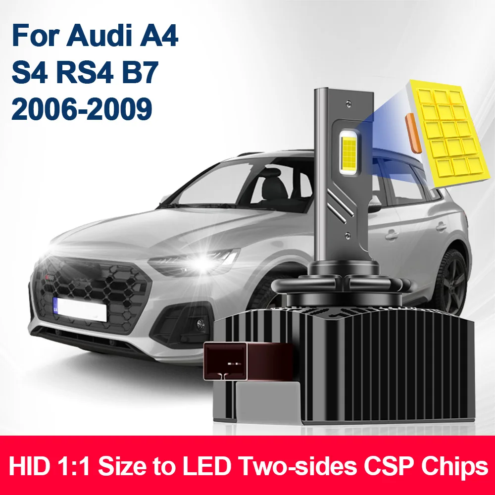 

Для Audi A4 S4 RS4 B7 2006-2009 Светодиодные фары LED HID 1:1 D1S Canbus 110W 30000LM Лампа Turbo Автомобильные лампы Plug And Play