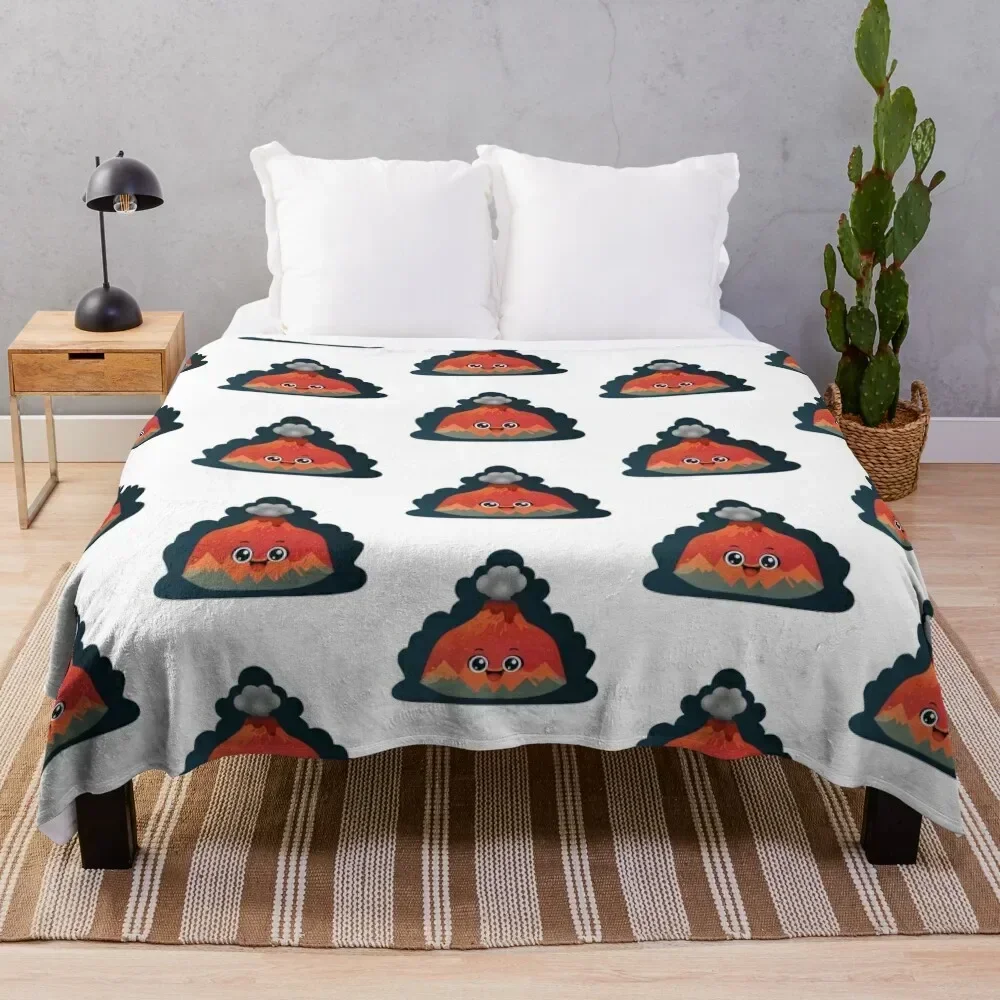 

Happy Volcano Throw Blanket Elegant Warm Throw Blanket for Hotel Home