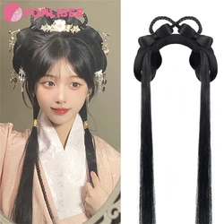 FOR Synthesis Hanfu Ancient Costume Wig Bag Lazy One-Piece Headband Ancient Style Coiled Hair Bun Ming-made Tang Style Headdress