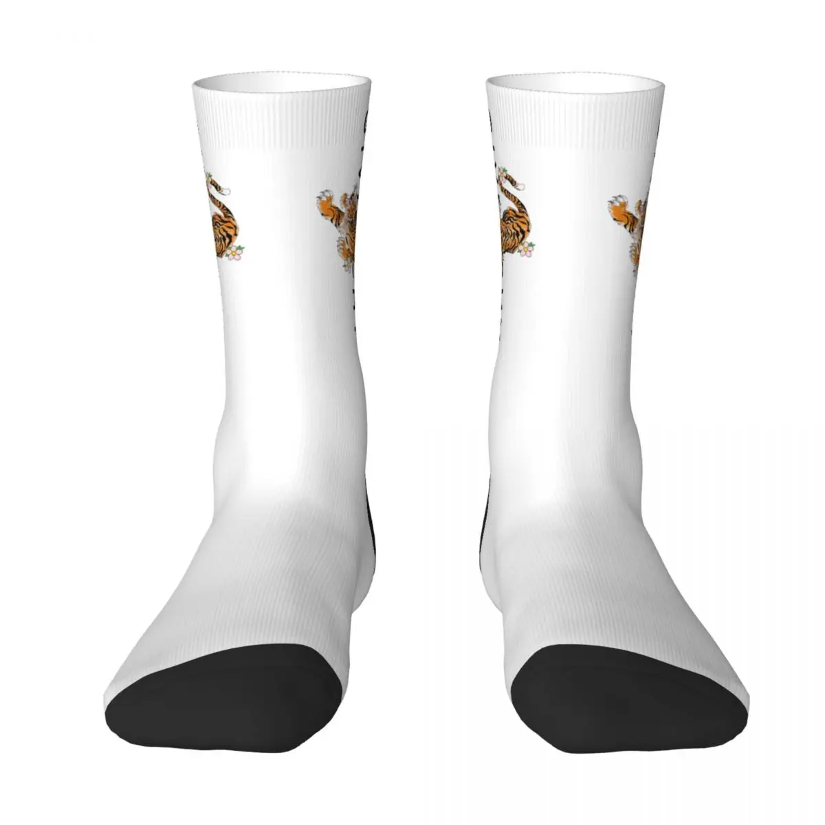 Fashion Luxury Tiger Logo Socks for Women Men Accessories All Season Cotton Crew Socks Non-slip