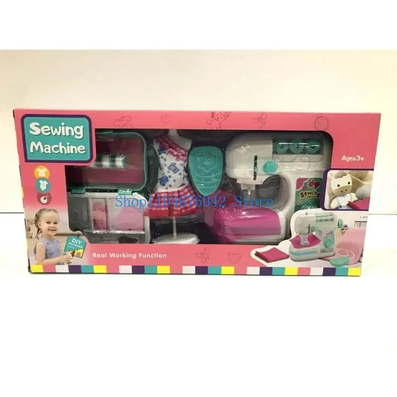 

5asd Children Electric Sewing Machine Toy with LED Pretend Play Emulational Education