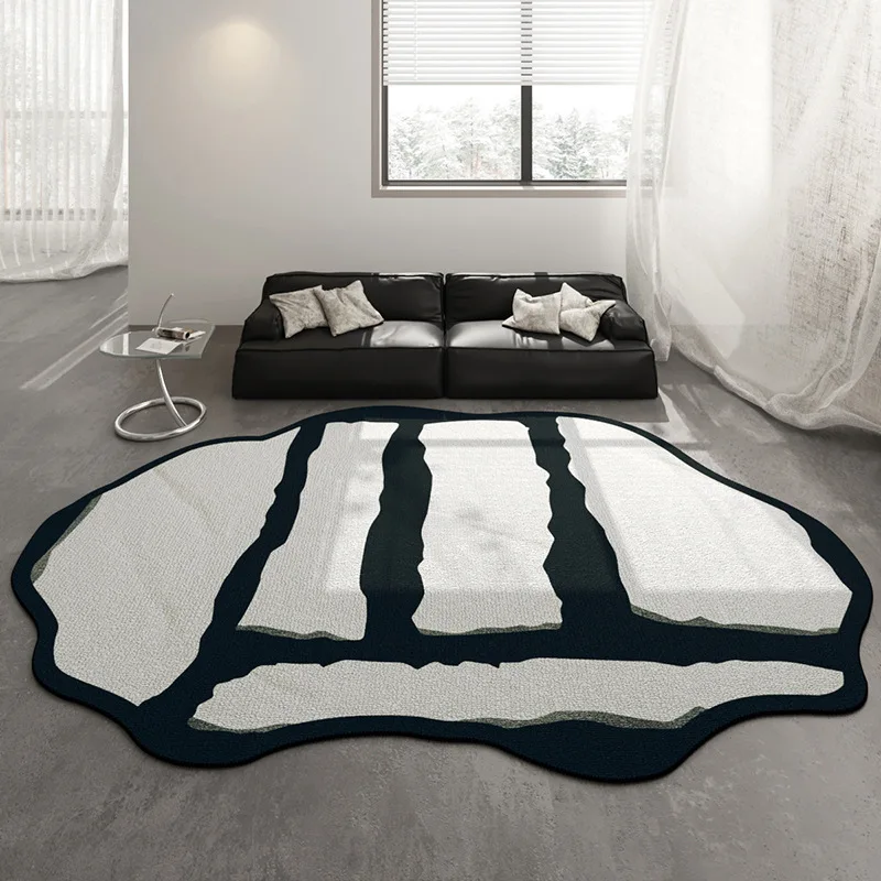 Irregular Living Room Carpet, Irregular Shaped Bedroom Bedside Carpet, Modern Light Luxury Sofa, Coffee Table Carpet, Floor Mat