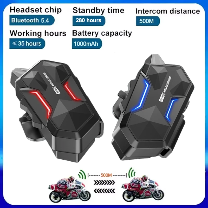 

Мотоциклетный шлем, домофон, Bluetooth-гарнитура, водонепроницаемая для 8 гонщиков, межмикоммуникатор, 500 м, музыкальный плеер для мотоциклиста