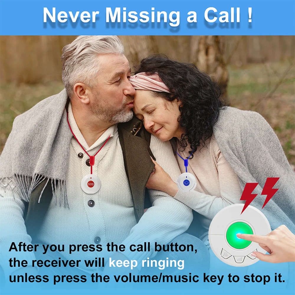 Bezprzewodowy system pagerów dla opiekunów, inteligentny system dzwonienia z dźwiękiem i światłem do kliniki, szpitala, sprzęt medyczny.