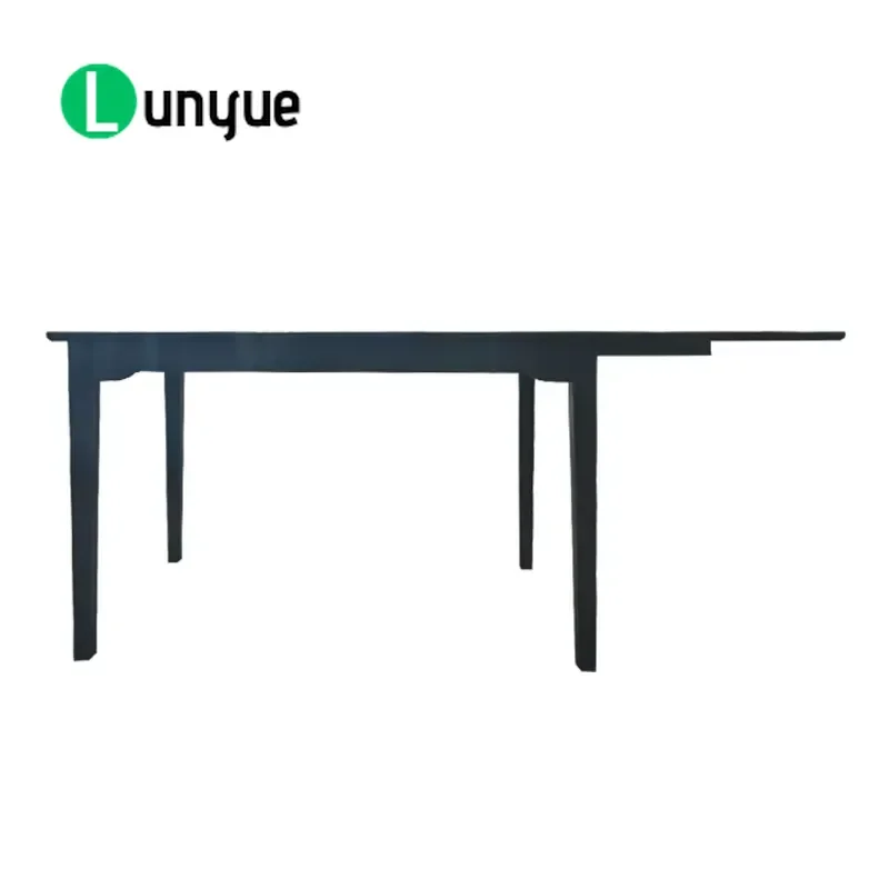Modern Rectangular Expandable Oak Dining Table Black Wood Small Dinner Table for 6 8 Seats Nordic Style Furniture Home