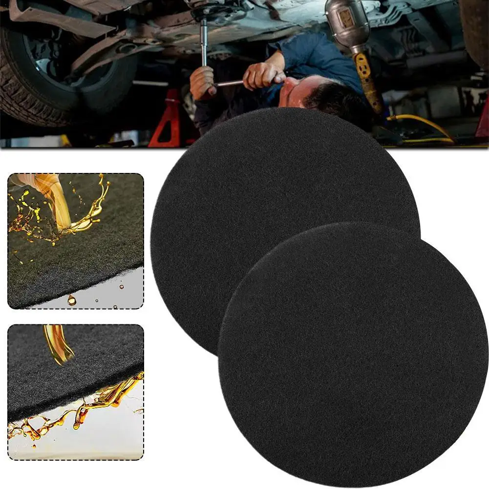 2Pcs 38cm Oil Drain Splash Pad No Splatter Pad Sponge Round Pad For Car Changing Oil Transmission Drain Pan