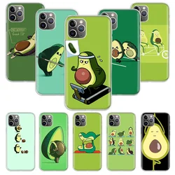 Cute Cartoon Avocado Soft Phone Case For IPhone 11 17 Air 16E 16 Pro Max 15 + 14 Plus 13 Mini 12 Apple 7 SE 8 Fundas Coque 11 17