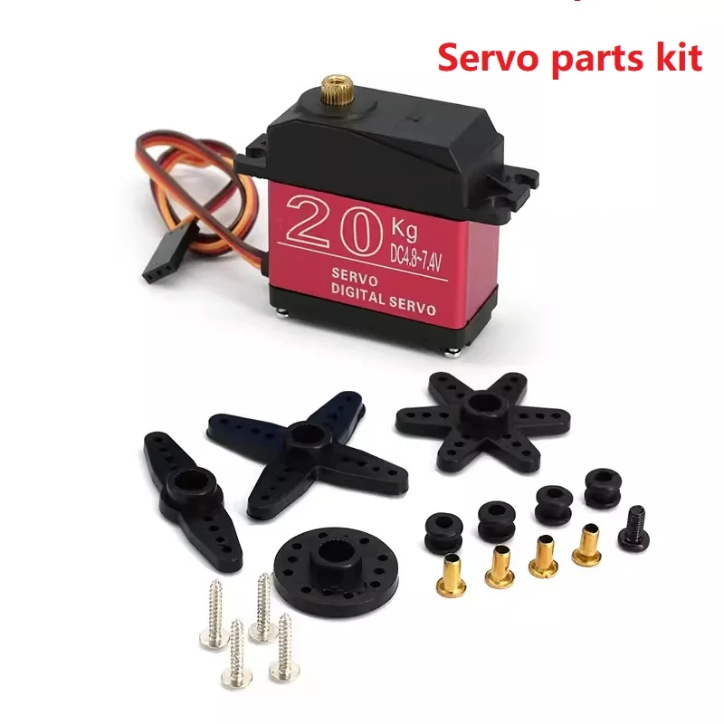 Servo étanche à couple élevé 20KG 25KG 30KG 35KG 180 270 degrés engrenage numérique en cuivre/Servo engrenage en acier, pour bras de Robot bricolage