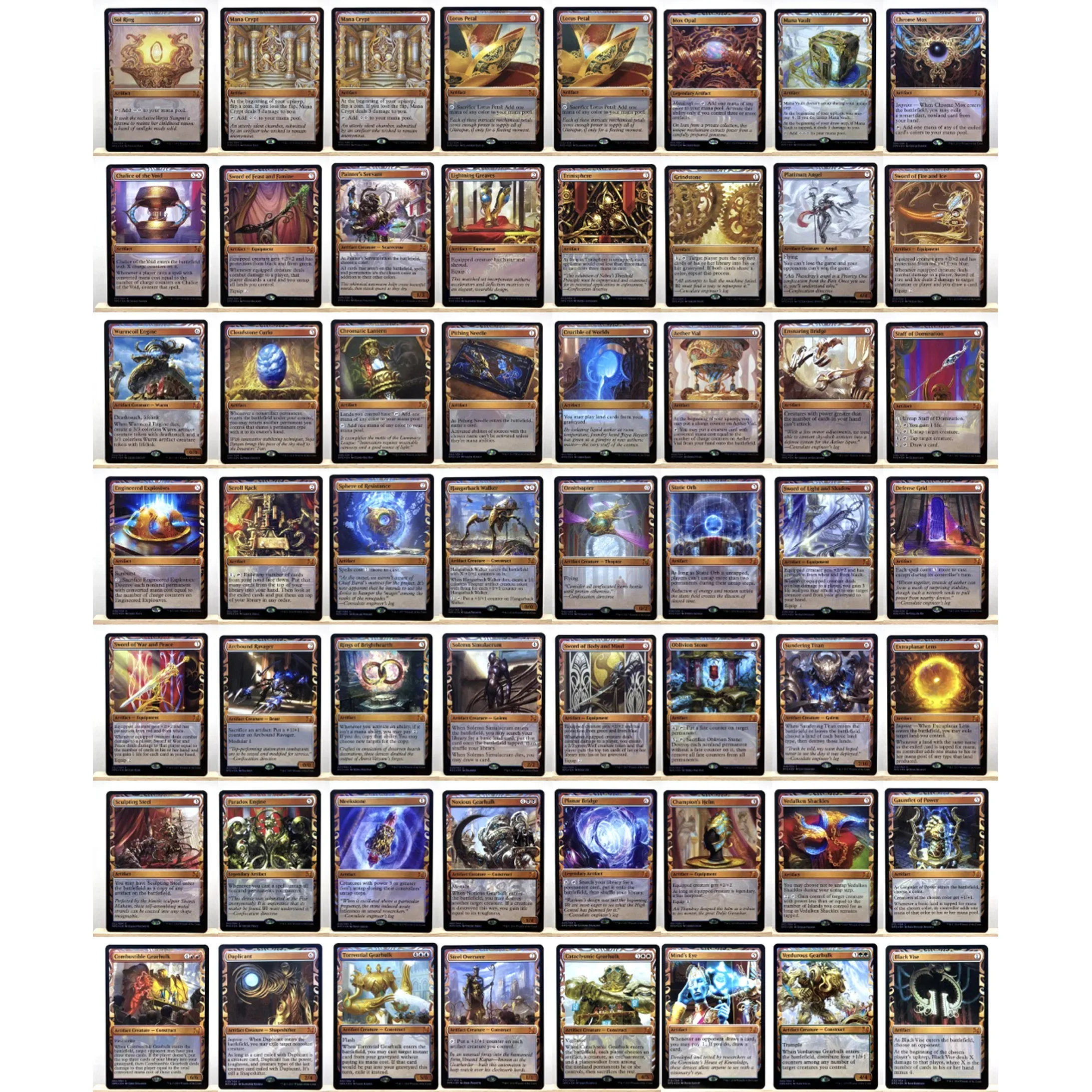 NONE Ganzes Set TCG-Karten für Home Play Proxy magical power9 beta fetch lands VMA dual shock land The One Ring sammeln Sol Ring 10