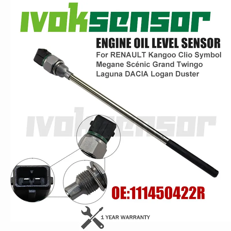 111450422R Engine Oil Level Sensor For RENAULT Kangoo Clio Symbol Megane Scénic Grand Twingo Laguna 97-21 DACIA Logan Duster