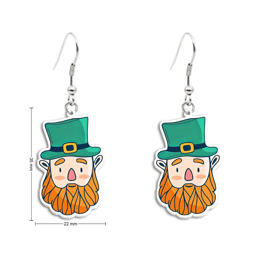 Acrylic Earrings Saint Patrick's Festival Fairy New Accessories For Women Colorful Cute Earrings Fashion Jewelry