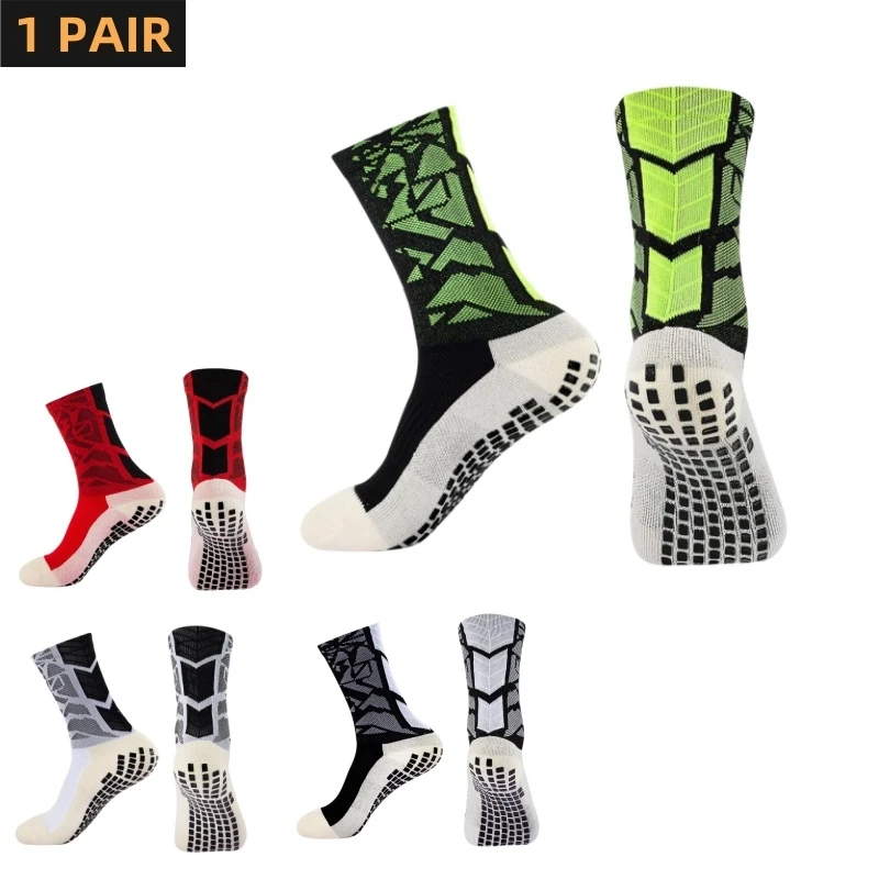 Football Socks Silicone Anti Slip Soft Breathable Anti-slip Socks Running Soccer Basketball Cycling Sports Men Women Grip Socks