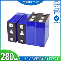 280Ah  Lifepo4 Batterie 12V Grade A Pack Rechargeable 3.2V Lithium Fer Phosphate Prismatique Expédition Ue