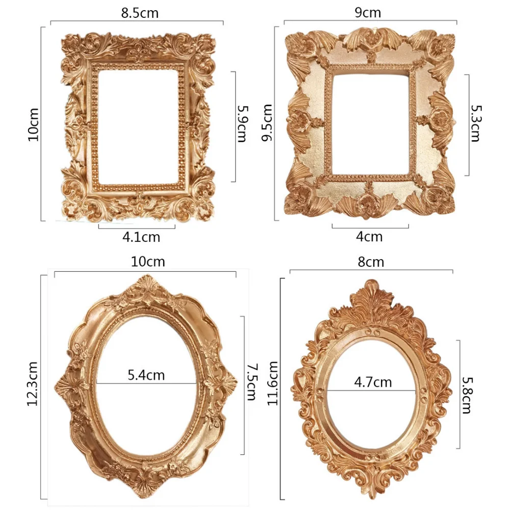 5 Pcs Mini Photo Frame Black Frames for Wall Large Picture Vintage Decor Display