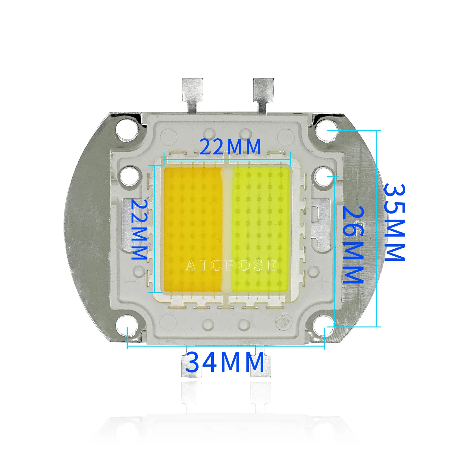 200 Вт LED COB чип теплый холодный белый для 2 глаз 4 глаза COB аудитосветильник прожексветильник Светодиодная лампа чипы COB