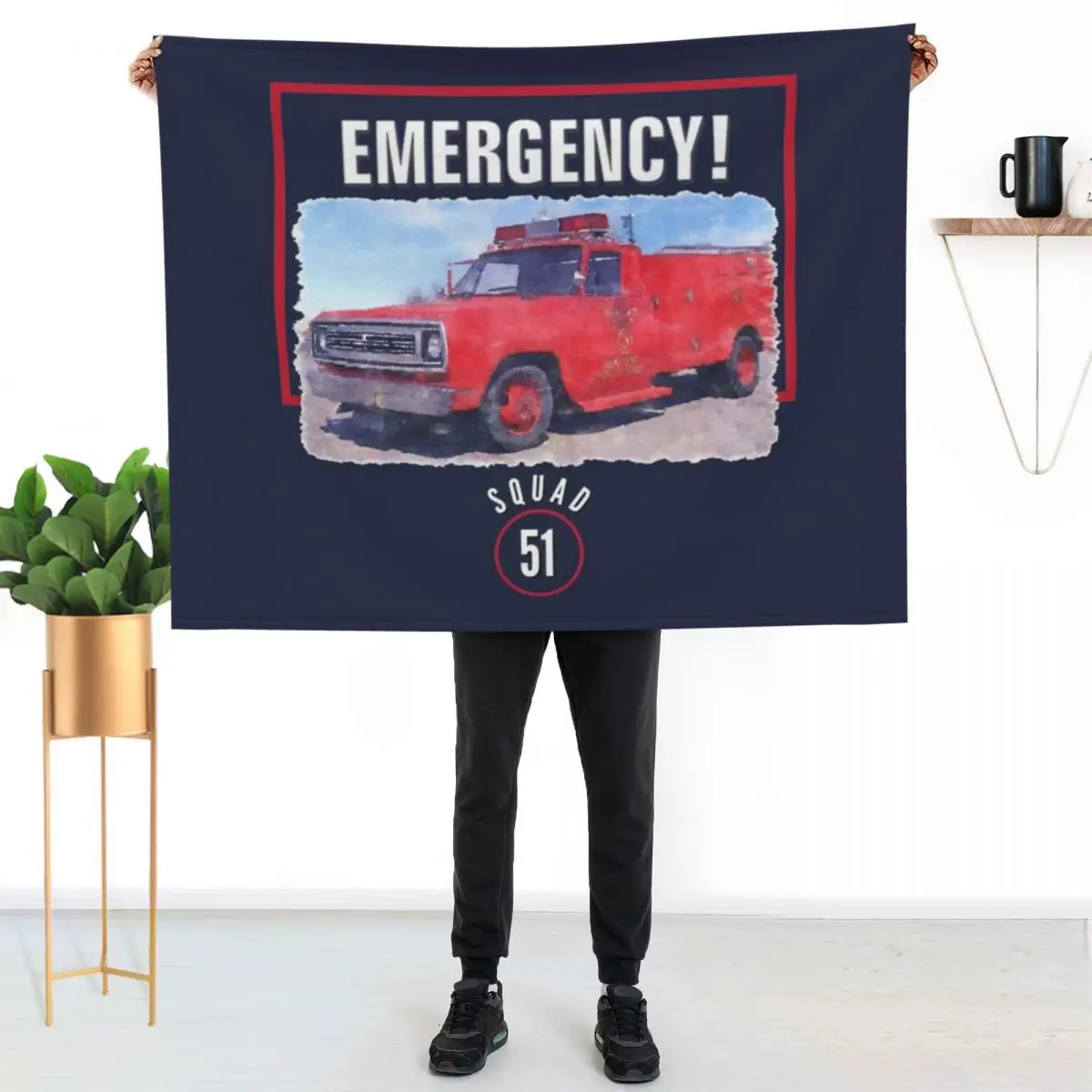 Emergency Squad 51 Truck Throw Blanket anime Luxury Thicken Bed Retros Picnic Plush Blankets
