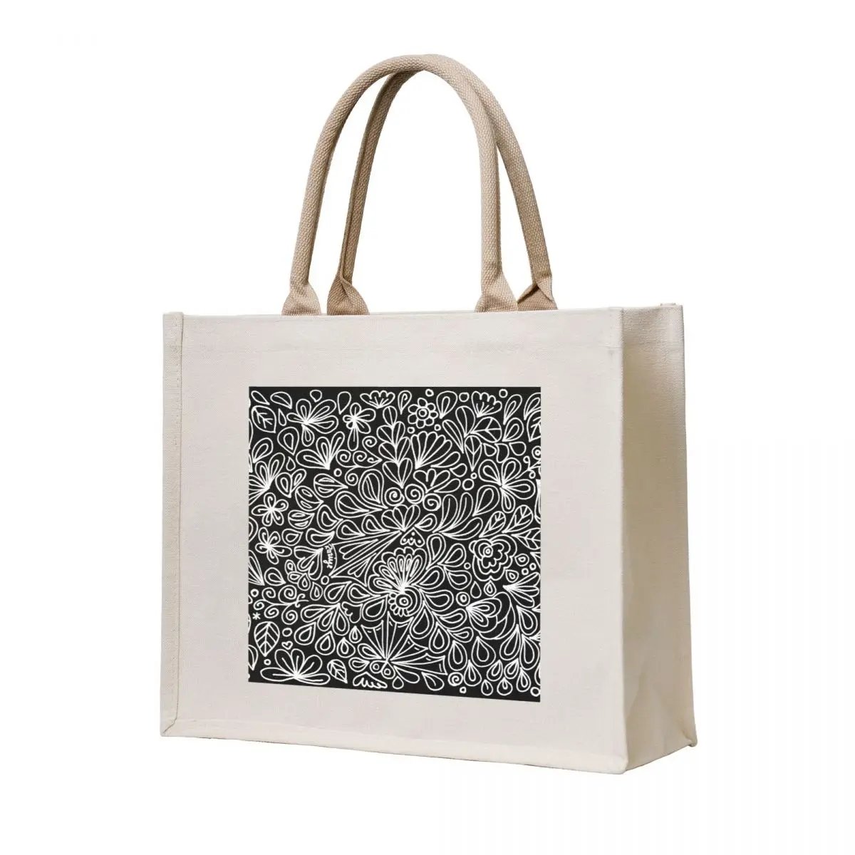 floral doodles Tote Bag Women's bag shopper bag women canvas Lady