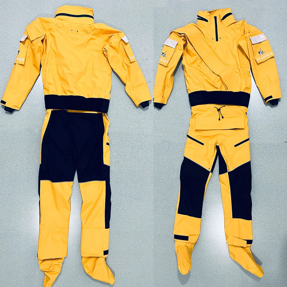 Entrada dianteira à prova dwaterproof água completo drysuit destacável com capuz seco terno roupas para andar de caiaque rafting canoagem veleiro