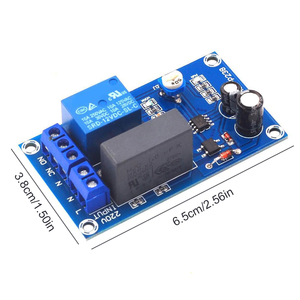 Módulo de relé de 220V, módulo de relé de interruptor ajustable, accesorios de resistencia de caída de entrada y salida para luz de escalera de pasillo