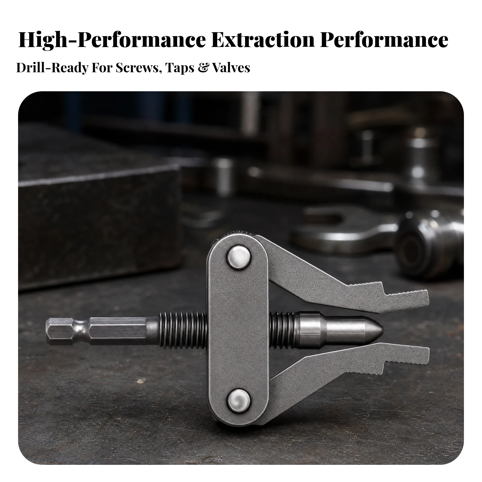 Thread Remover Drill-Compatible Broken Thread Extractor Two-jawJaw Extractor Serrated for Plumbers
