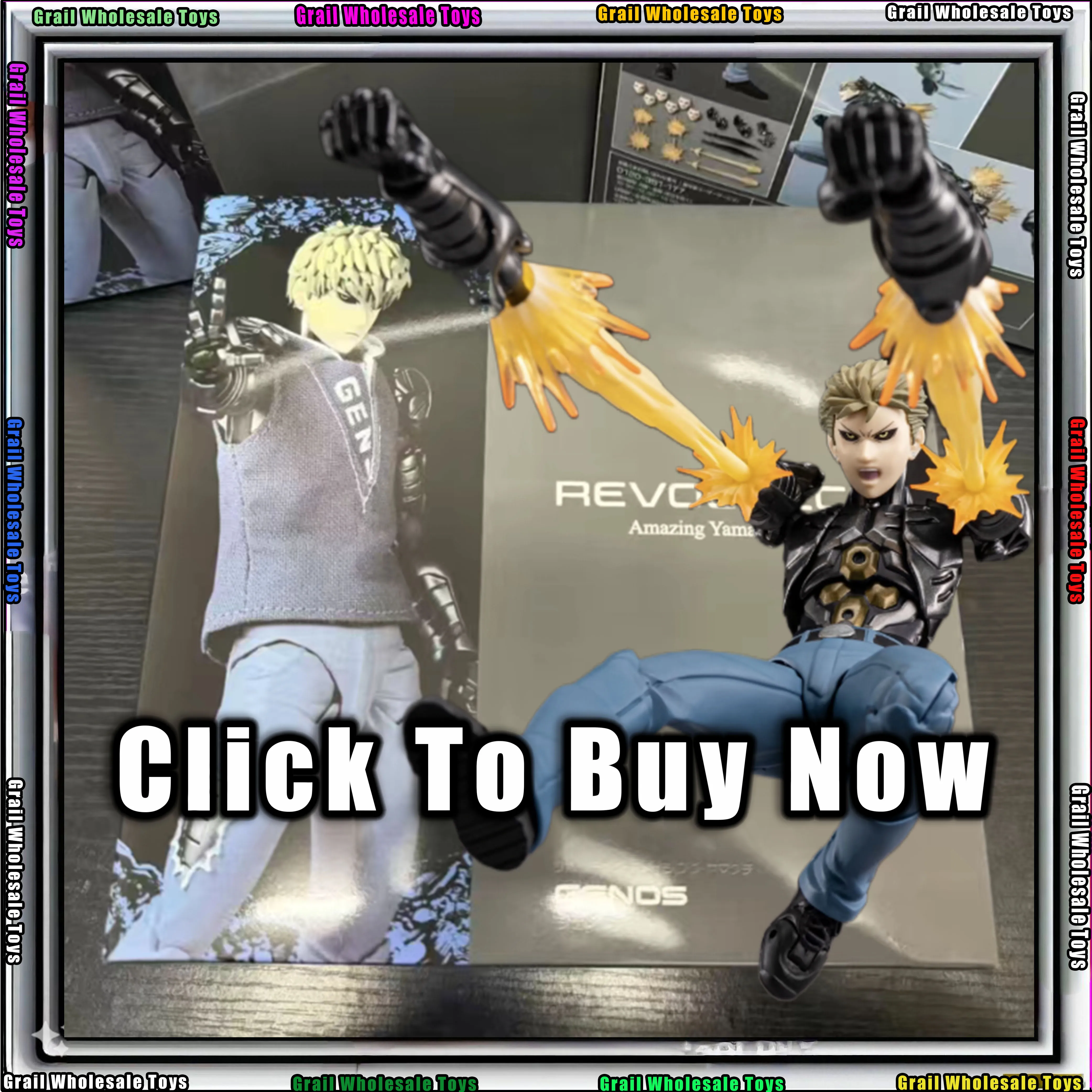 

[IN STOCK!] Ko Genos Anime Action Figures Kaiyodo Revoltech Yamaguchi One Punch Man Figurine Joint Movable Model Statue Toy Gift