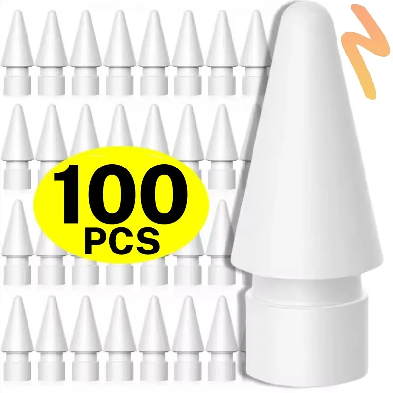 100/10Pcs Sturdy Pencil Tips Suitable for Apple Pencil 1st 2nd Wear-resistant Elastic Stylus Pen Tips Replacement Nibs for Apple