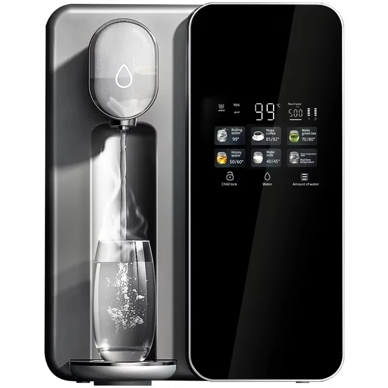 Space-Saving Wall-Mounted RO Water Dispenser Hot Water Function-No Installation Detachable Bottle Design for Home Hotel Outdoor