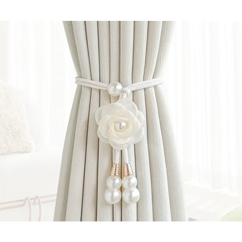 New floral curtain tiebacks, modern minimalist style, adjustable design fits all sheer curtains, tidy up windows .