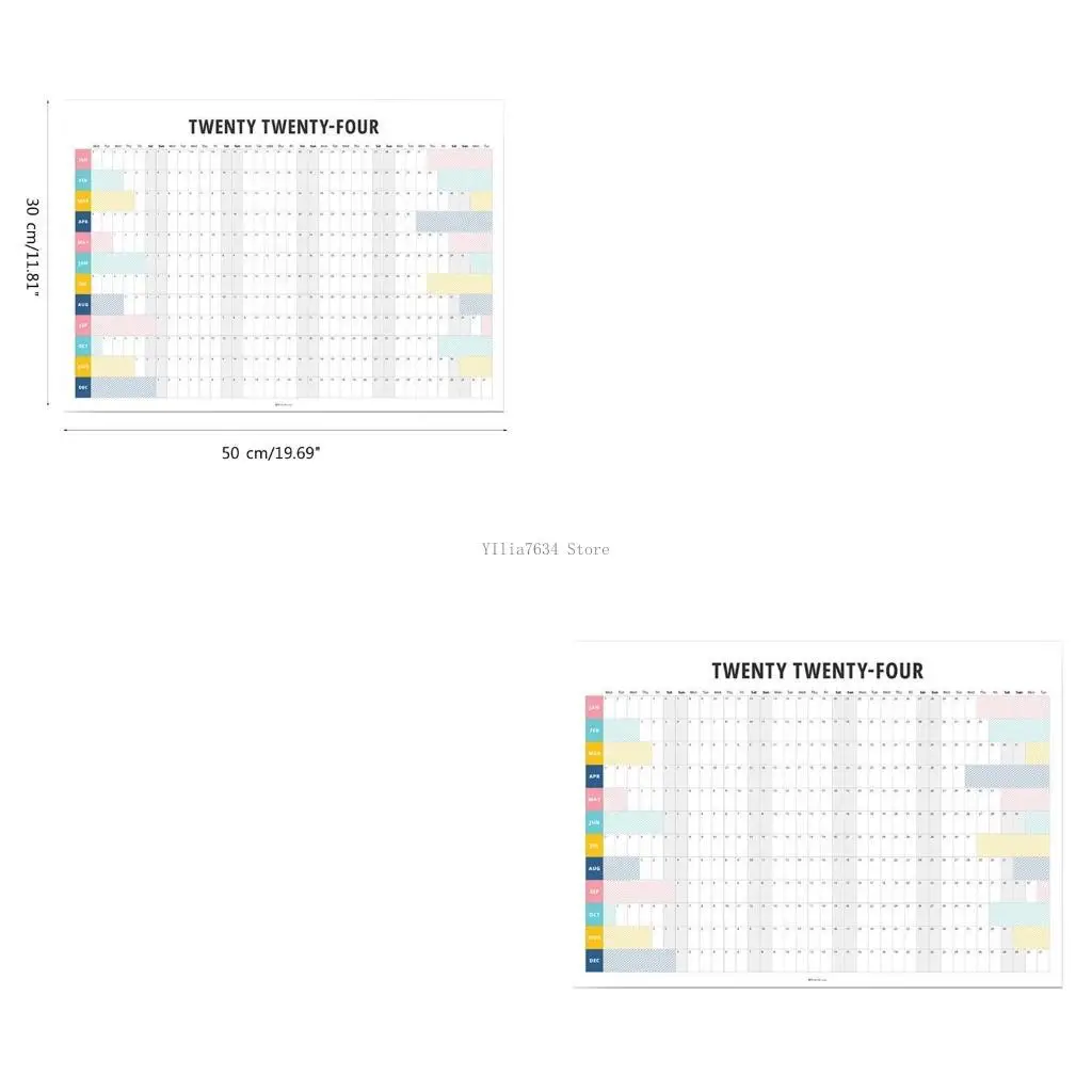 2024 مخطط تقويم الحائط السنوي 2024 مخطط تقويم الأسرة لعام كامل