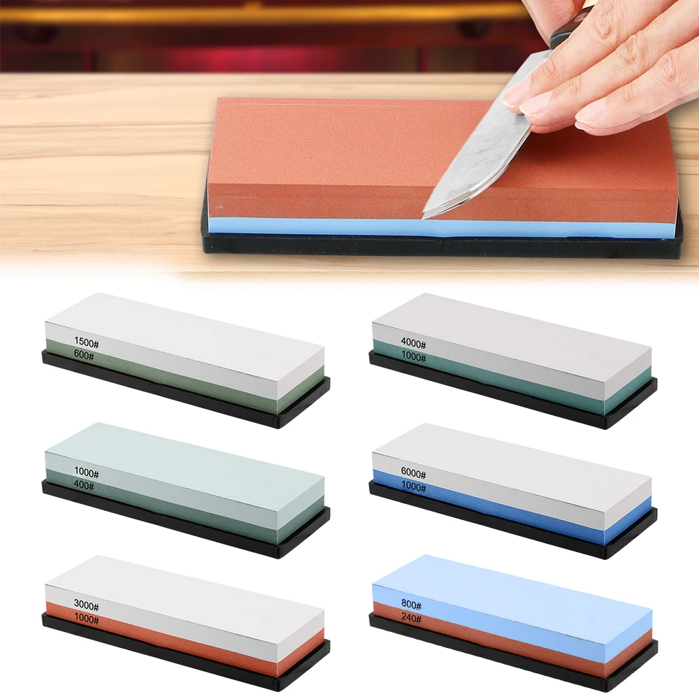 Honing Kit 2-IN-1 Knife Sharpener Whetstone Sharpening Stones Grinding Stone with Silicone Base