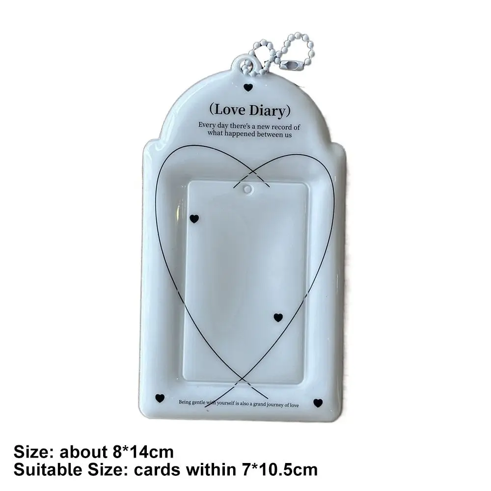 Stylish Multifunction Kpop Photocard Holder with Keychain Original 3 Inch Mini Photo Holder PVC Cute Photocard Case Students