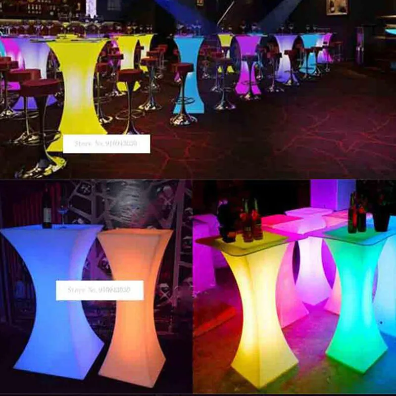 XC-018 European LED Light Bar Table Rechargeable Led Illuminated Table Waterproof Lighted Up Coffee Table Bar kTV Party Supply