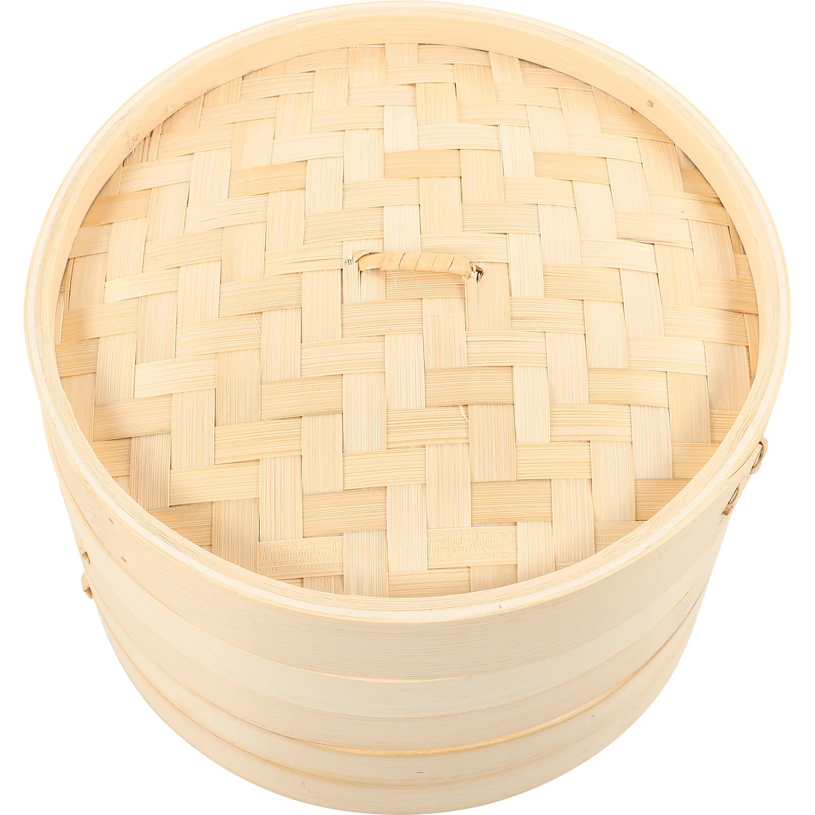 

1Set Bamboo Steamer Basket 2-Tier Kitchen Cooking Tool Food Steamer for Steaming Buns Meat Vegetables Dumplings with Lid