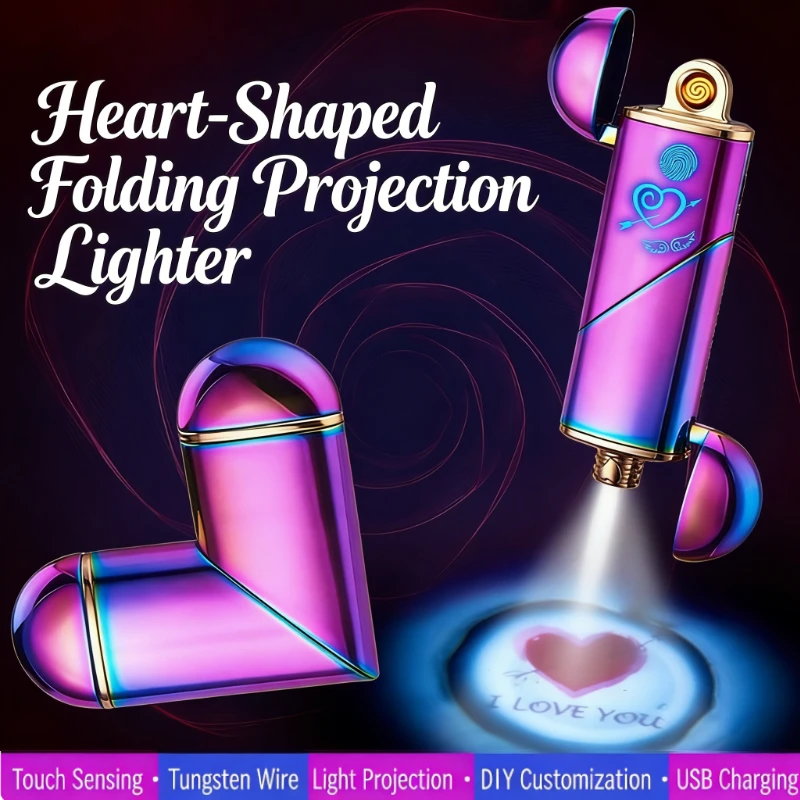 Romantic Foldable Heart Lighter – USB Rechargeable with 