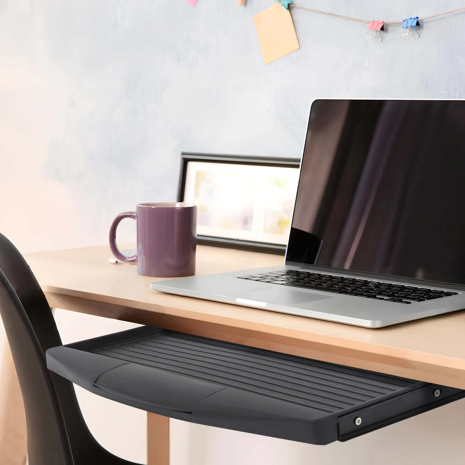 Computer Keyboard Stand Slide-out Tray Keyboards Desk Extender Aluminum Alloy Drawer Type Office Trays