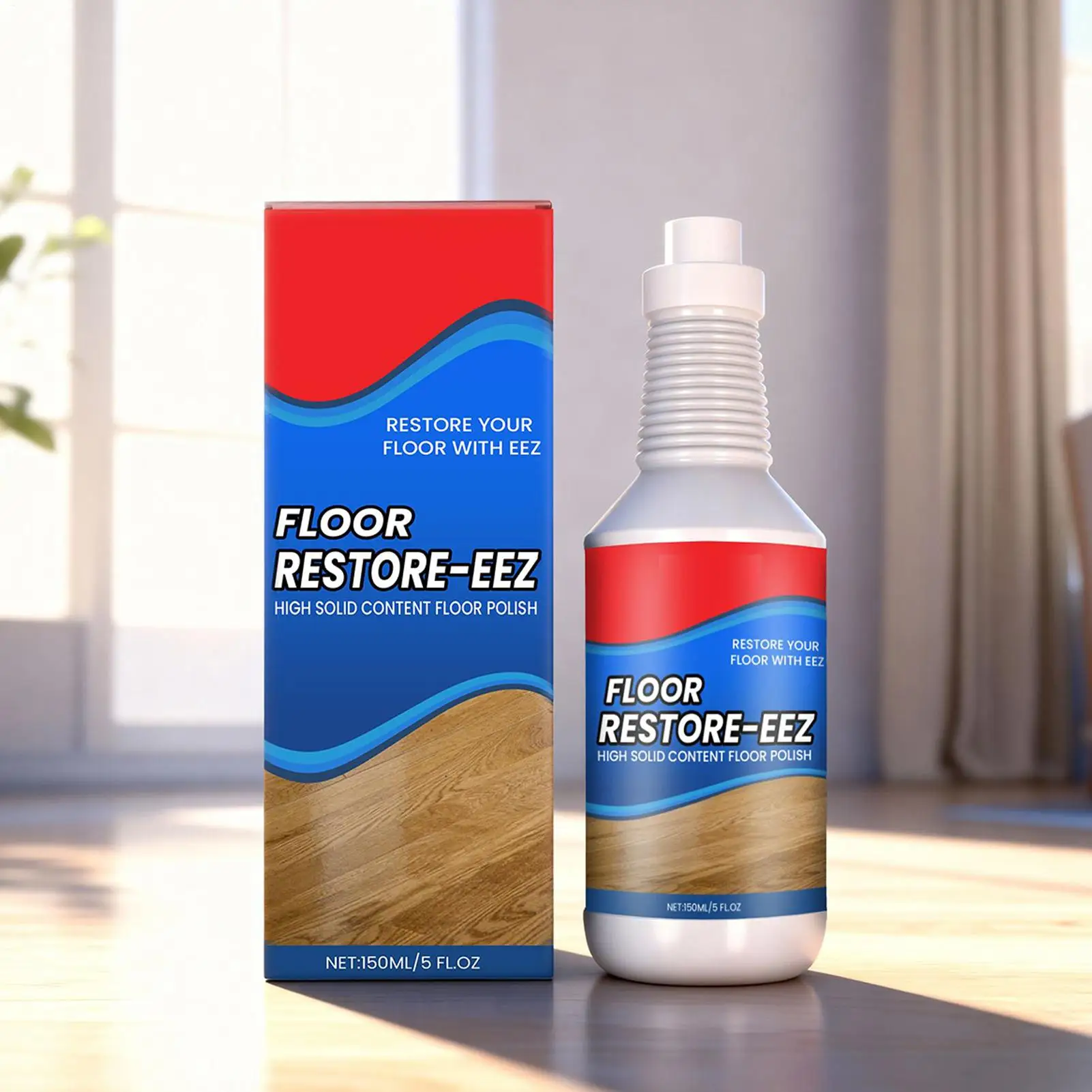 Agent de polissage et de restauration du brillant pour sols en bois 150 ml – Nettoyant et agent d'entretien pour bois, élimination des taches et éclaircissement