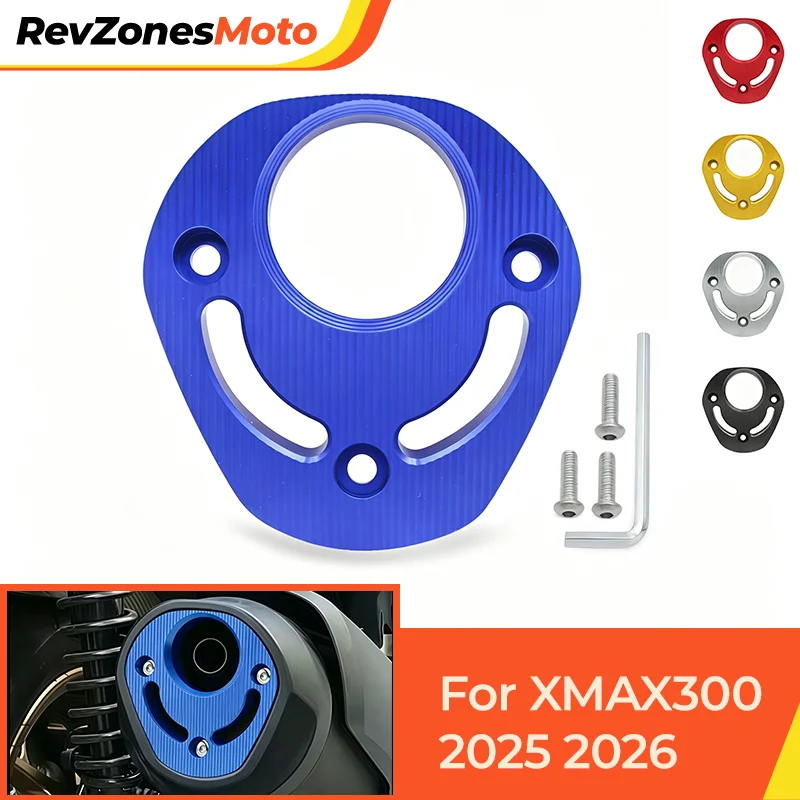 

Motorcycle Exhaust Tip Cover Muffler Cap Protector Guard Aluminum Decorative Accessories for Yamaha XMAX 300 XMAX300 2025 2026