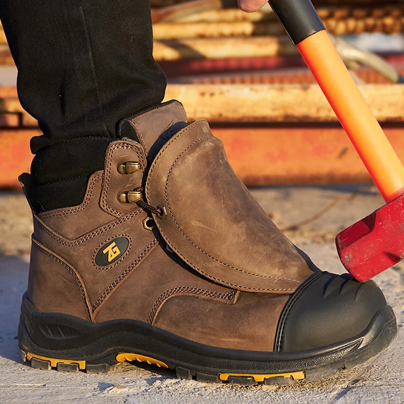 Genuine Leather Work Safety Boots Men High Temperature Resistant Welding Shoes Puncture-Proof Indestructible Shoes Work Boots - view 4