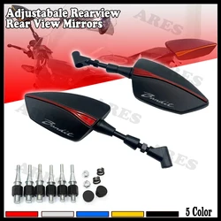 For SUZUKI Bandit GSF 400 600 650 650S 1200 1250 S 600S M8/M10 Universal Adjustabale Rearview Mirror Side Rear View Mirrors