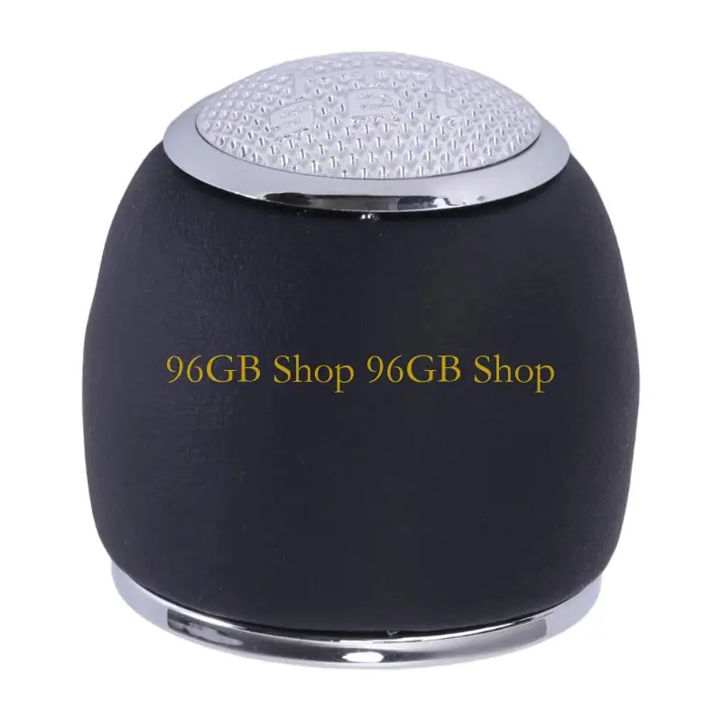 96GB Textured Black Manual Gear Knob with Silver-Tone Accent Trim